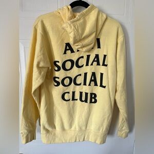 Anti Social Social Club “People Love Reading Negative Review” Yellow Hoodie
